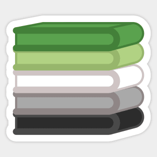 Aromantic Book Stack Sticker